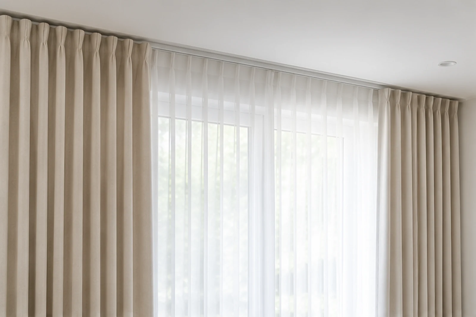 Curtains softening a living space