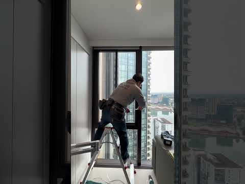 Pleated Retractable Flyscreen Installation
