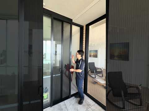 Retractable Pleated Screens For Sliding Doors
