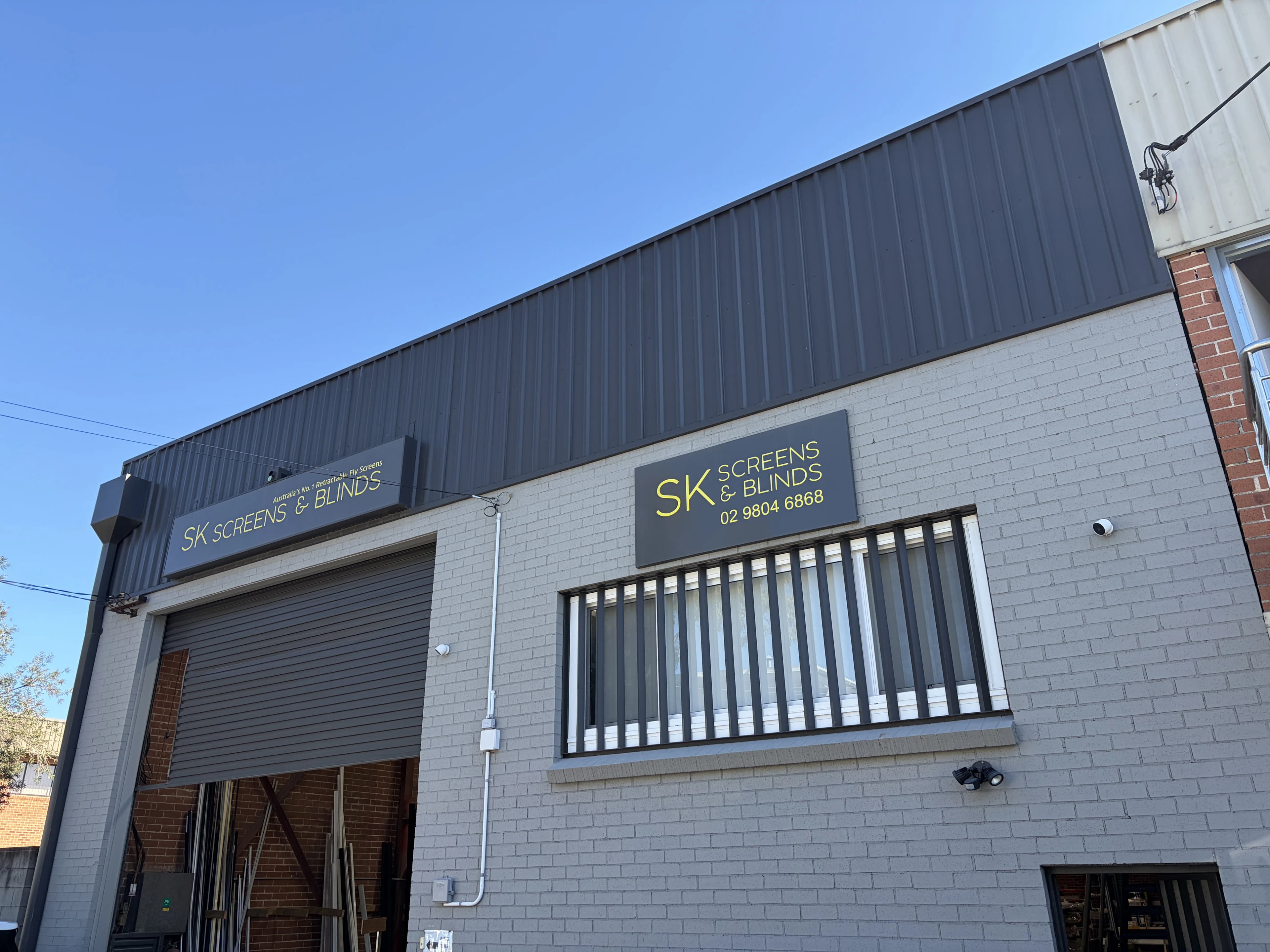 SK Screens & Blinds factory in Silverwater